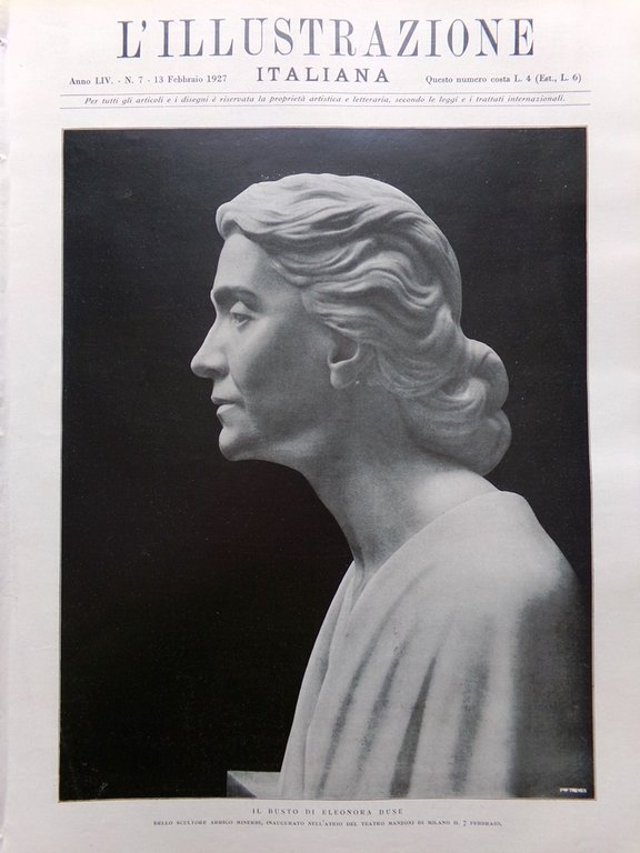 L'Illustrazione Italiana 13 Febbraio 1927 Eleonora Duse Pende Gare Cortina … | Immagine Gallery 1