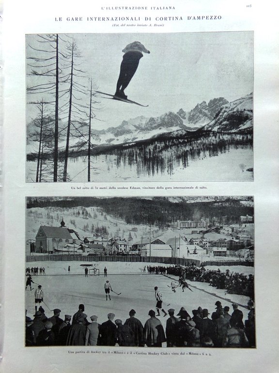 L'Illustrazione Italiana 13 Febbraio 1927 Eleonora Duse Pende Gare Cortina …