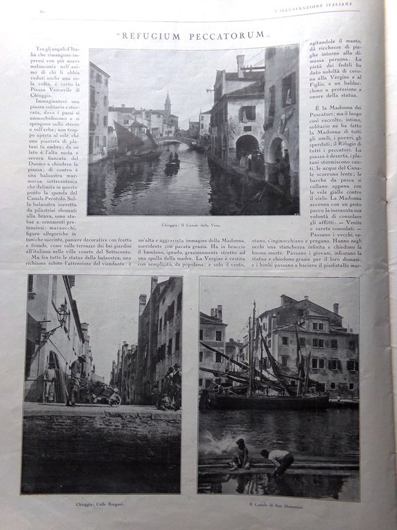 L'Illustrazione Italiana 13 Gennaio 1929 Piena Tevere Chioggia San Godenzo …