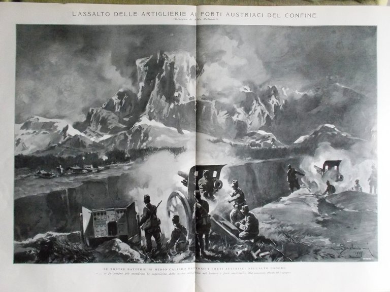 L'illustrazione Italiana 13 Giugno 1915 WW1 Salandra Moggia Alpi Carniche …