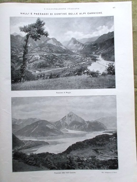 L'illustrazione Italiana 13 Giugno 1915 WW1 Salandra Moggia Alpi Carniche …
