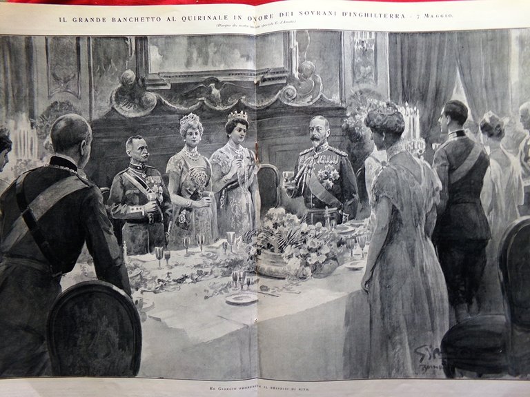 L'Illustrazione Italiana 13 Maggio 1923 Sovrani Inglesi Roma Bibbia Borso …