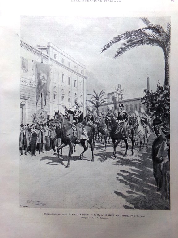 L'Illustrazione Italiana 13 Marzo 1898 Duello Cavallotti Macola Giusti Statuto