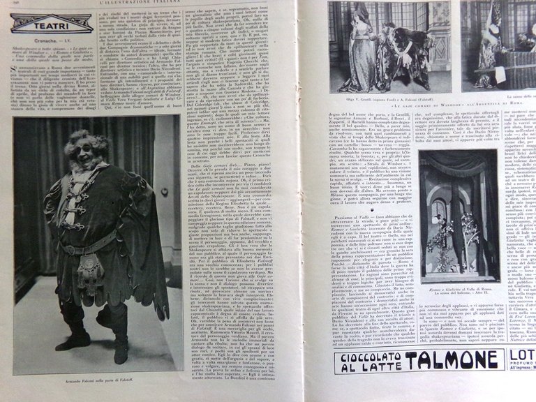 L'Illustrazione Italiana 13 Marzo 1921 Pola Nicola Montenegro Sem Benelli …