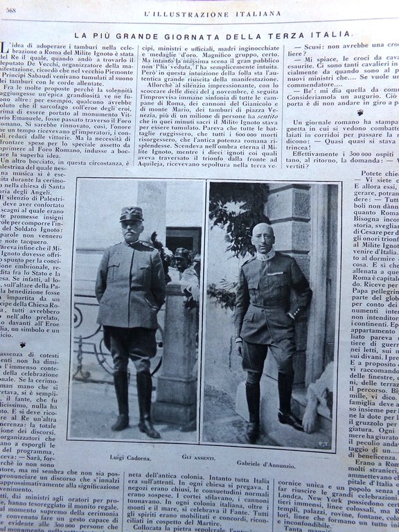 L'Illustrazione Italiana 13 Novembre 1921 Nazario Sauro Milite Ignoto Apoteosi | Immagine Gallery 2