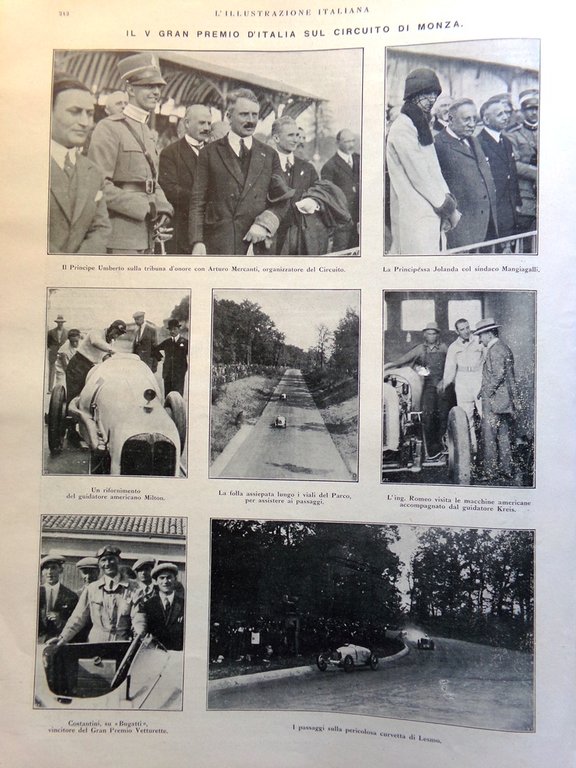 L'Illustrazione Italiana 13 Settembre 1925 Gran Premio di Monza Tallin … | Immagine Gallery 4
