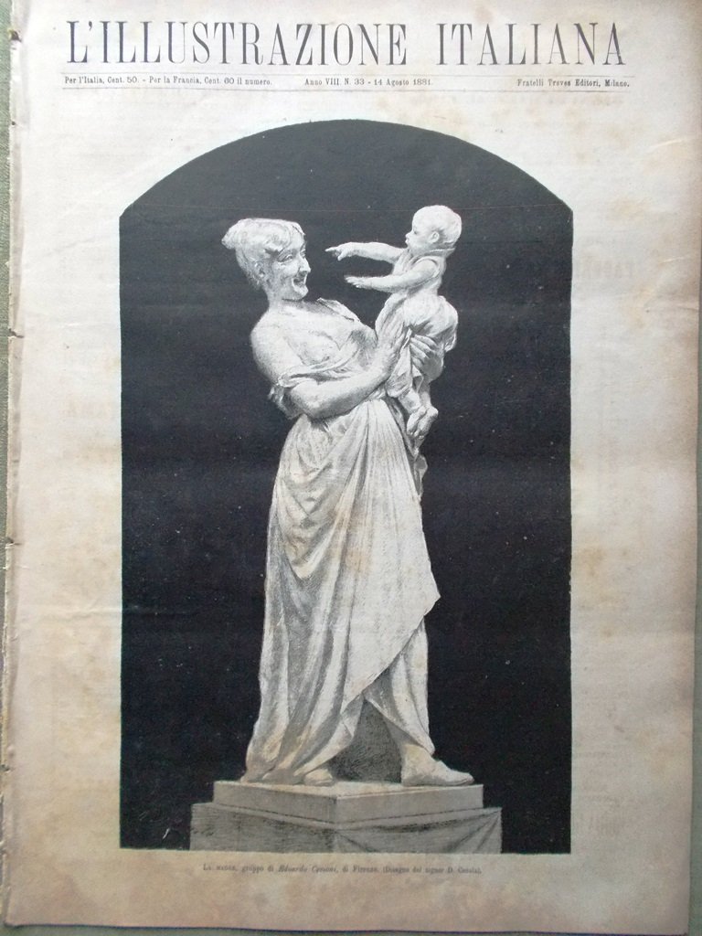 L'Illustrazione Italiana 14 Agosto 1881 Lago di Como Matteucci Garfield …