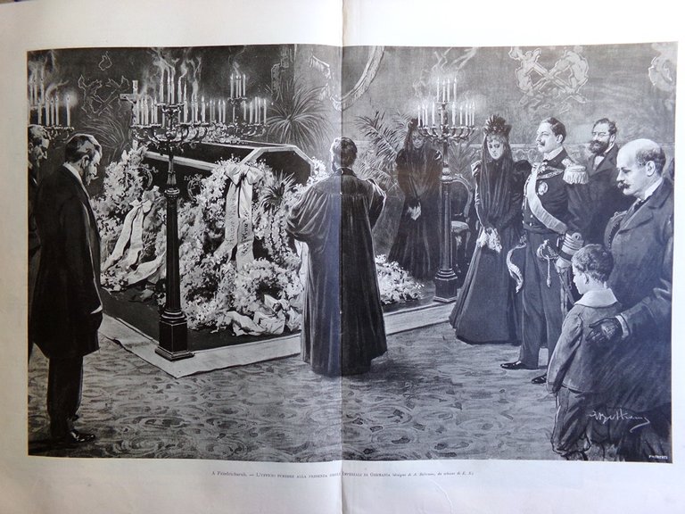 L'Illustrazione Italiana 14 Agosto 1898 Funerali Bismarck Fiedrichsruh Amburgo