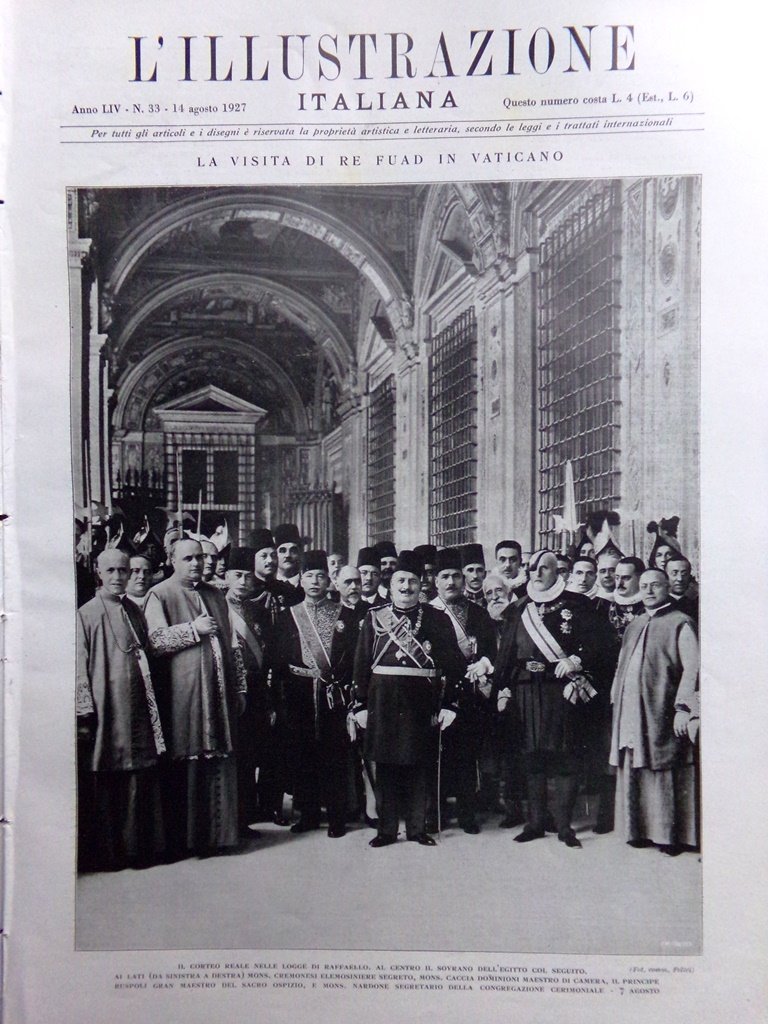 L'Illustrazione Italiana 14 Agosto 1927 Fuad Arte a Monza Maiorca …