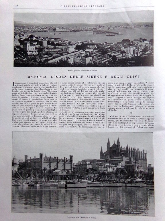 L'Illustrazione Italiana 14 Agosto 1927 Fuad Arte a Monza Maiorca …