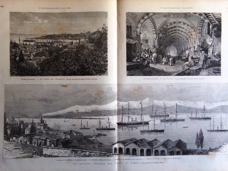 L'Illustrazione Italiana 14 Aprile 1878 Crollo Ponte di Catania Sclopis …