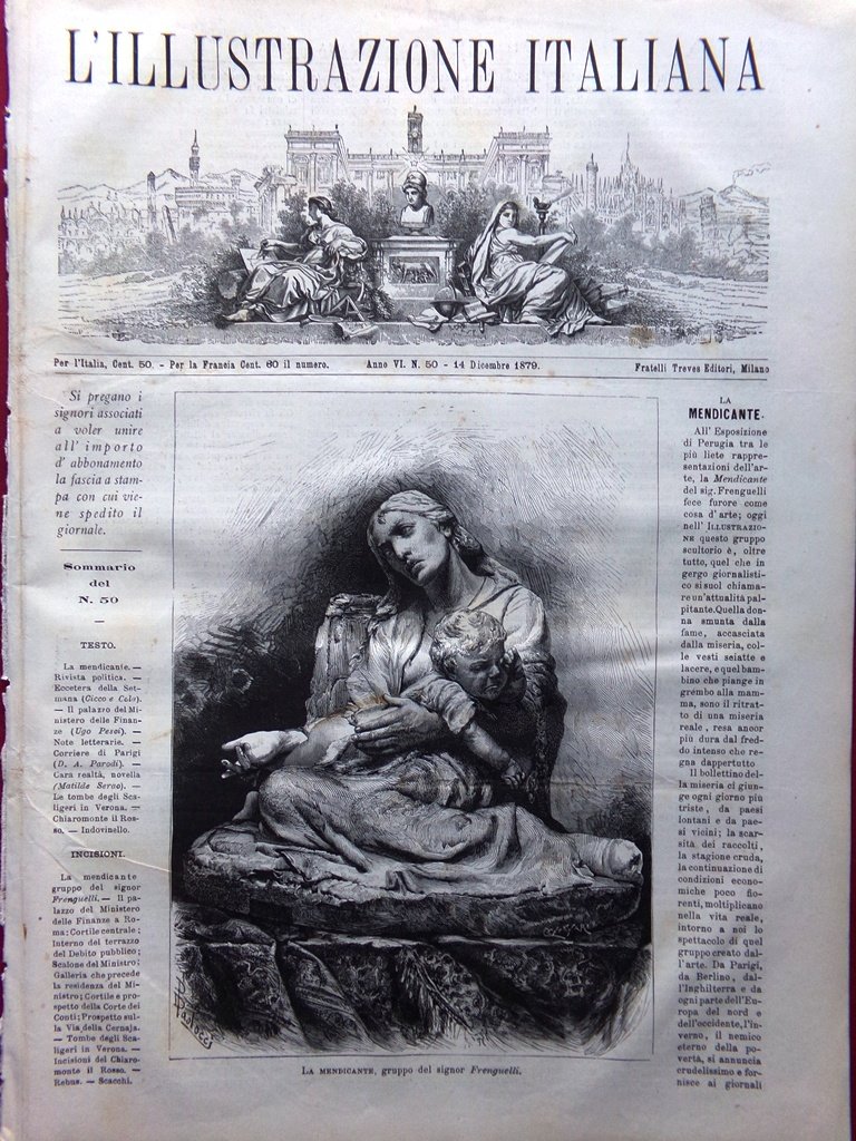 L'Illustrazione Italiana 14 Dicembre 1879 Ministero Finanze di Roma Verona … | Immagine principale
