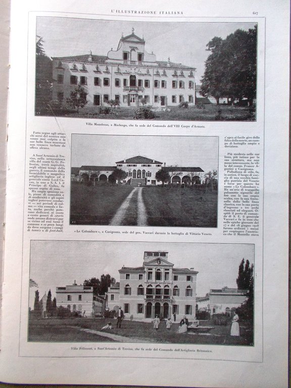 L'Illustrazione Italiana 14 Dicembre 1919 Villacco Ville Veneto Tumulti Italia