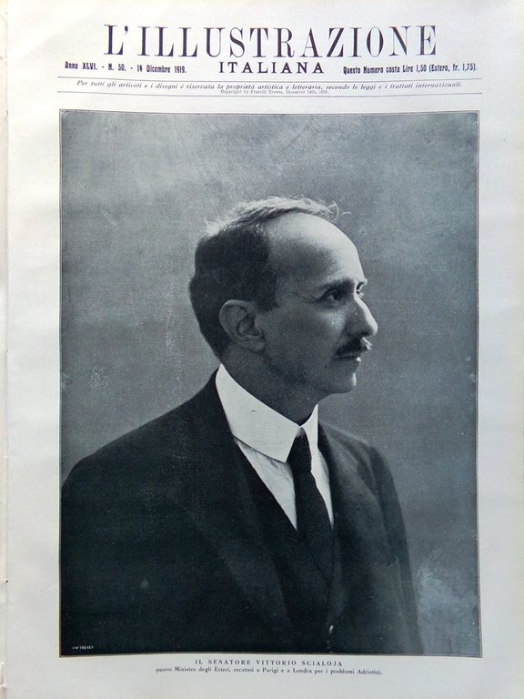 L'Illustrazione Italiana 14 Dicembre 1919 Villacco Ville Veneto Tumulti Italia