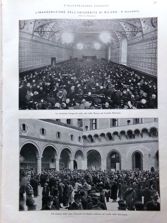 L'Illustrazione Italiana 14 Dicembre 1924 Puccini Farnese Università Milano Duce | Immagine Gallery 2