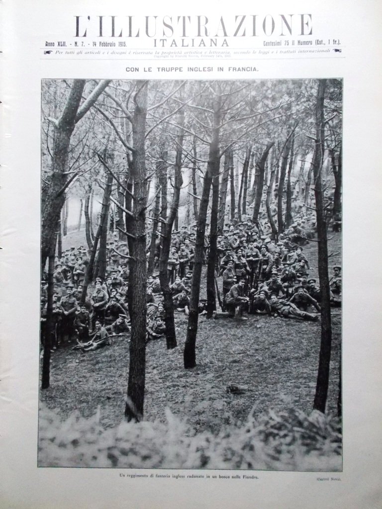 L'illustrazione Italiana 14 Febbraio 1915 WW1 Suez Anzoletti Dazio Grano …
