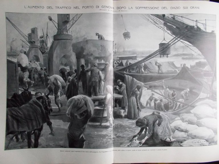 L'illustrazione Italiana 14 Febbraio 1915 WW1 Suez Anzoletti Dazio Grano …