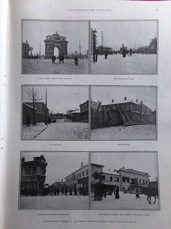 L'Illustrazione Italiana 14 Gennaio 1906 Moti Russia Algesiras Merletti Arezzo