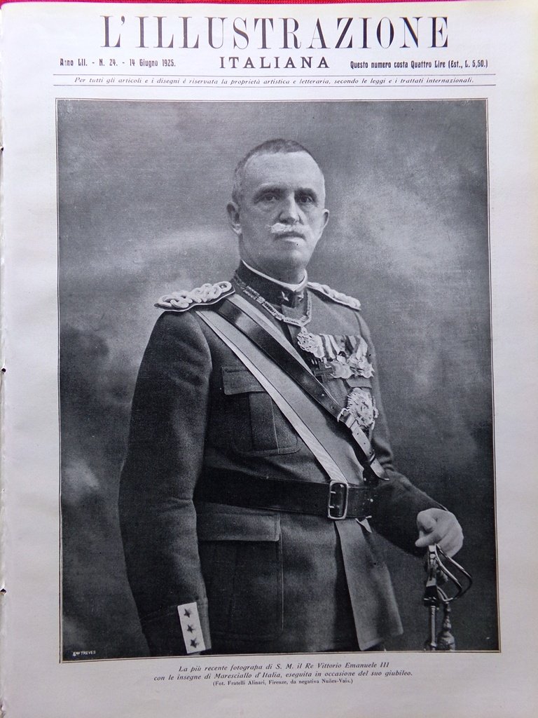 L'Illustrazione Italiana 14 Giugno 1925 Vittorio Emanuele III Itala Flammarion | Immagine principale