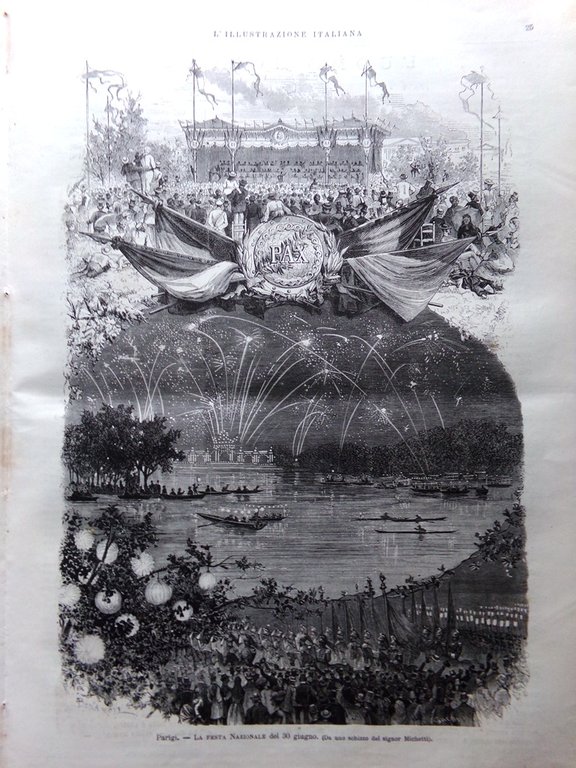 L'Illustrazione Italiana 14 Luglio 1878 Chiodo Microfono Stampa Roma Expo … | Immagine Gallery 3