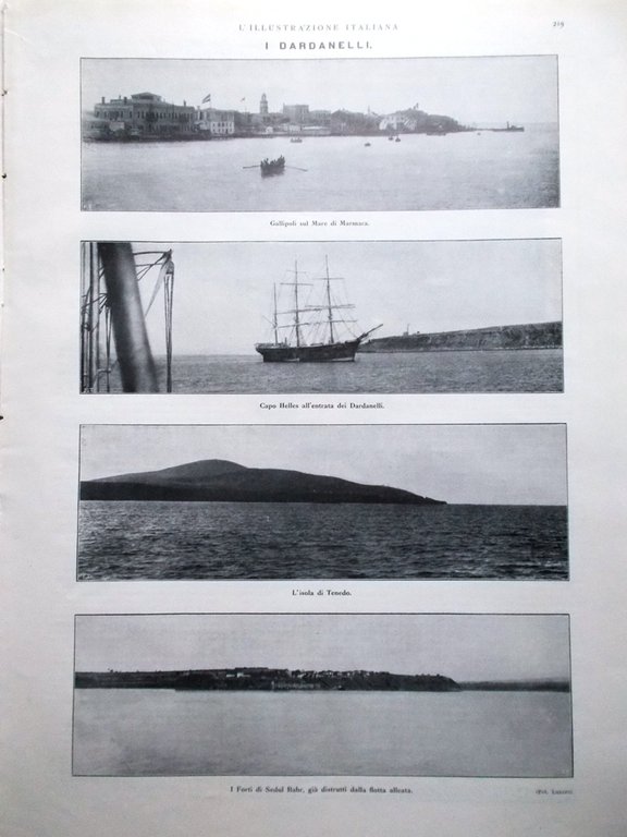 L'illustrazione Italiana 14 Marzo 1915 WW1 Dardanelli Difesa di Anversa …