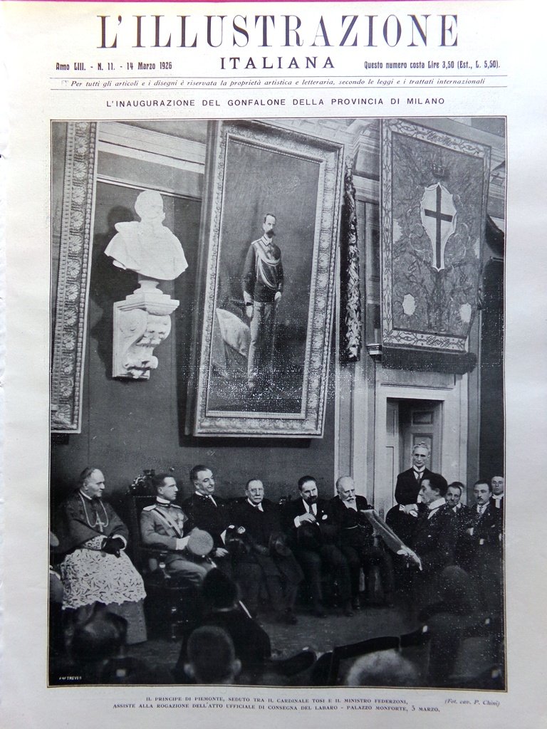 L'Illustrazione Italiana 14 Marzo 1926 Matilde Serao Napoli Kovancina Nuvolari | Immagine principale