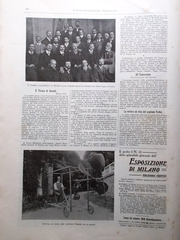 L'Illustrazione Italiana 14 Ottobre 1906 Adelaide Ristori Disastro di Piacenza