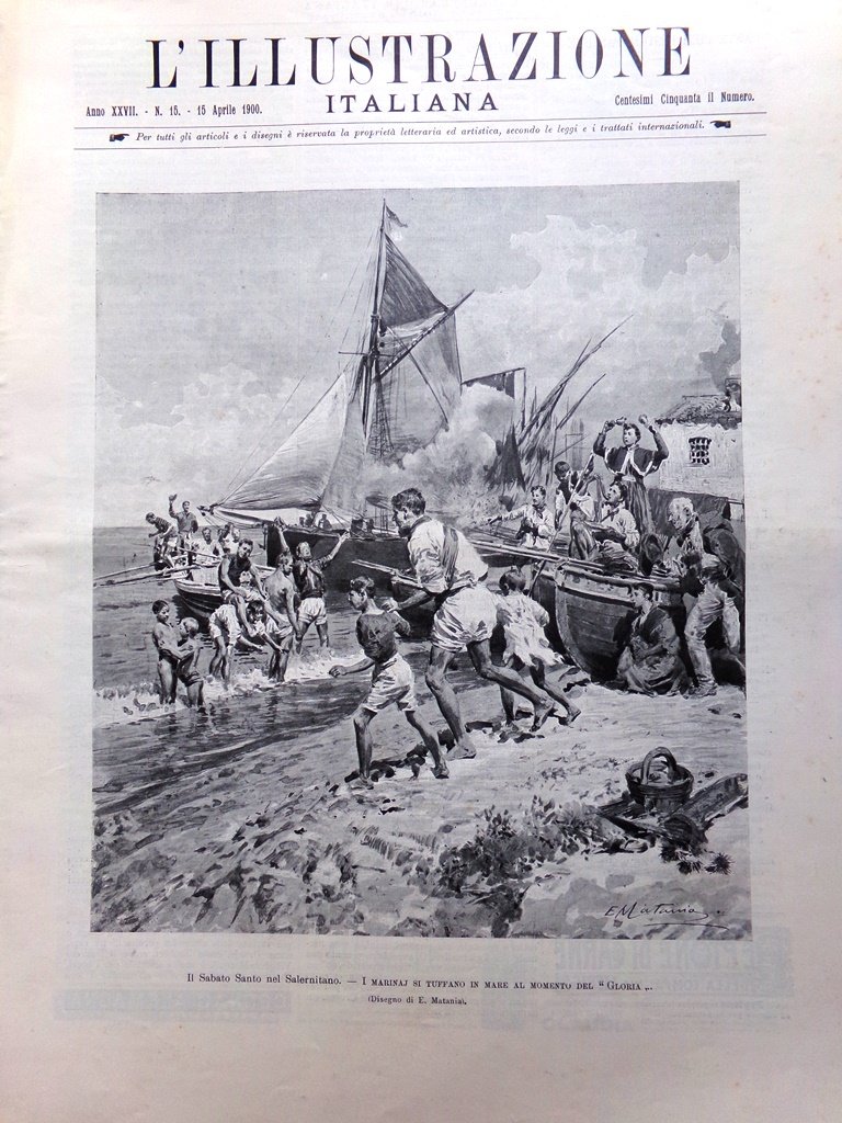 L'Illustrazione Italiana 15 Aprile 1900 Grande Muraglia Cina Crebbio Anno …