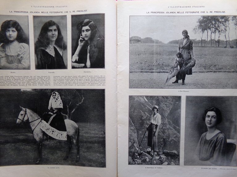 L'Illustrazione Italiana 15 Aprile 1923 Nozze Reali di Jolanda Bergolo …