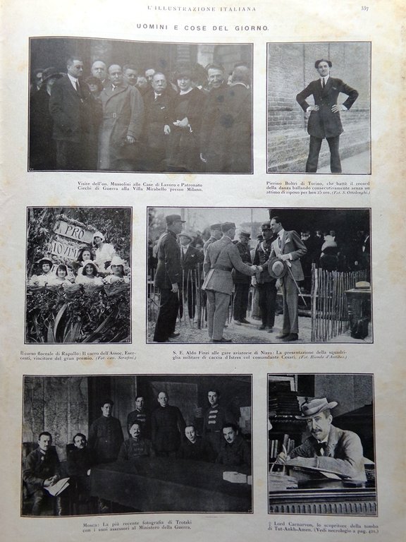 L'Illustrazione Italiana 15 Aprile 1923 Nozze Reali di Jolanda Bergolo …