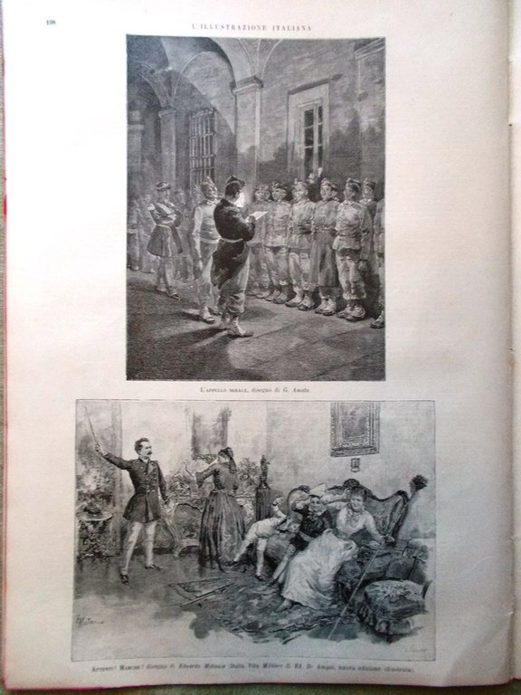 L'Illustrazione Italiana 15 Febbraio 1891 Rudinì Ministri Piazza Cairoli Gajoli