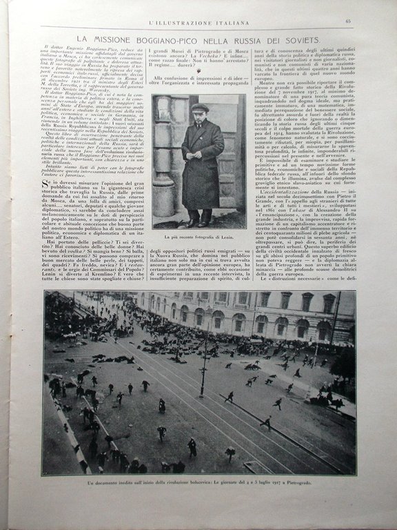 L'Illustrazione Italiana 15 Gennaio 1922 Conferenza Cannes Russia Soviet Zacconi