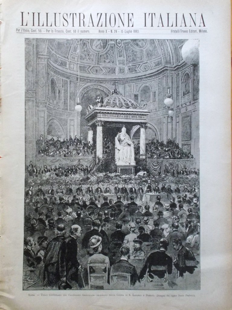 L'illustrazione Italiana 15 Luglio 1883 Calendario Gregoriano San Malato Georgia