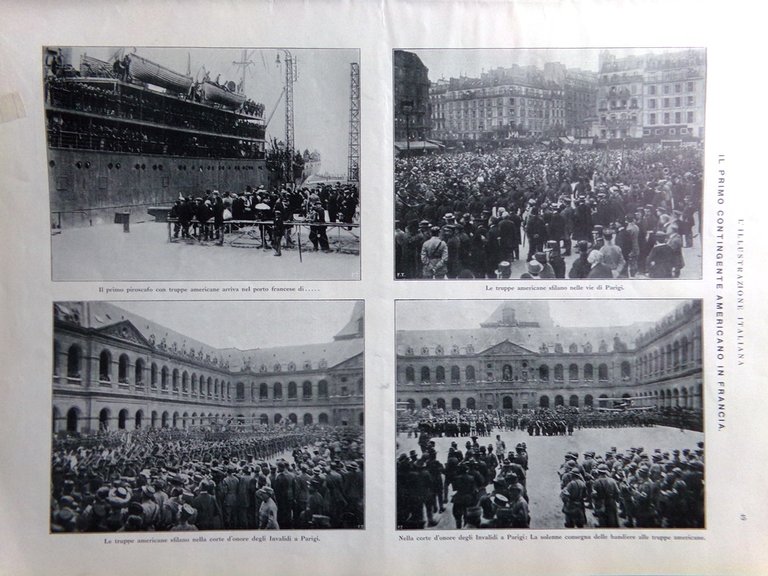 L'Illustrazione Italiana 15 Luglio 1917 WW1 Tofana Doberdò Telegrafia Francesi