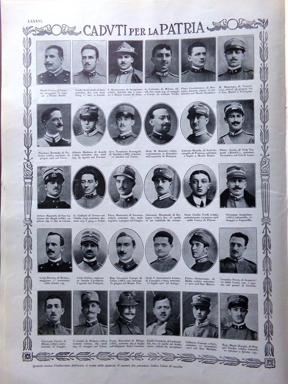 L'Illustrazione Italiana 15 Luglio 1917 WW1 Tofana Doberdò Telegrafia Francesi