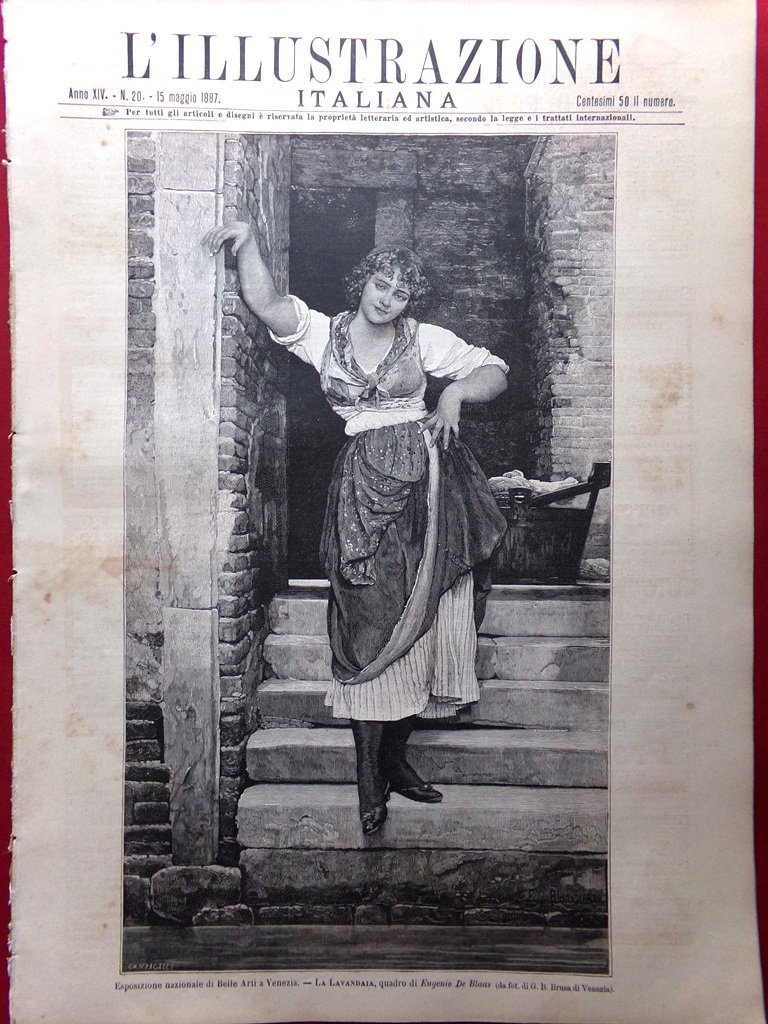 L'illustrazione Italiana 15 Maggio 1887 Rossini Esposizione di Venezia Cagliari | Immagine principale