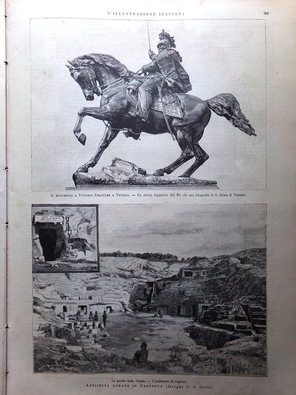 L'illustrazione Italiana 15 Maggio 1887 Rossini Esposizione di Venezia Cagliari | Immagine Gallery 4
