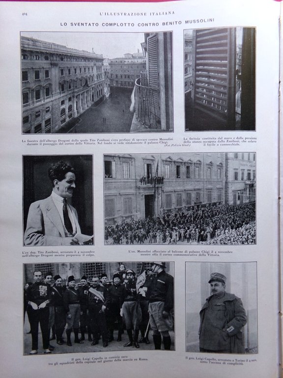 L'Illustrazione Italiana 15 Novembre 1925 De Pinedo Monte Paschi Mussolini … | Immagine Gallery 3