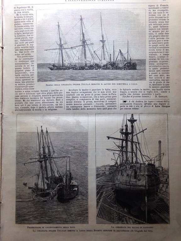 L'Illustrazione Italiana 15 Settembre 1889 Missione Scioana a Roma Savoia …