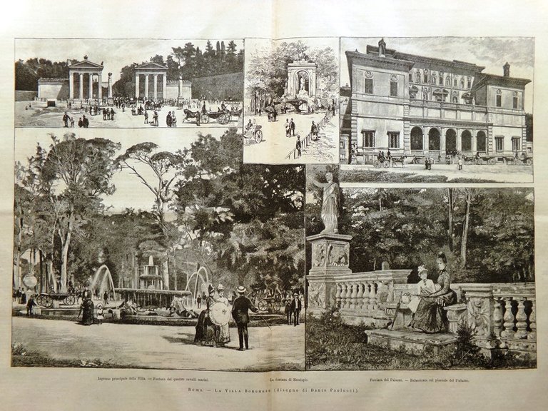 L'Illustrazione Italiana 16 Agosto 1885 Gaudenzio Ferrari Marocco Villa Borghese