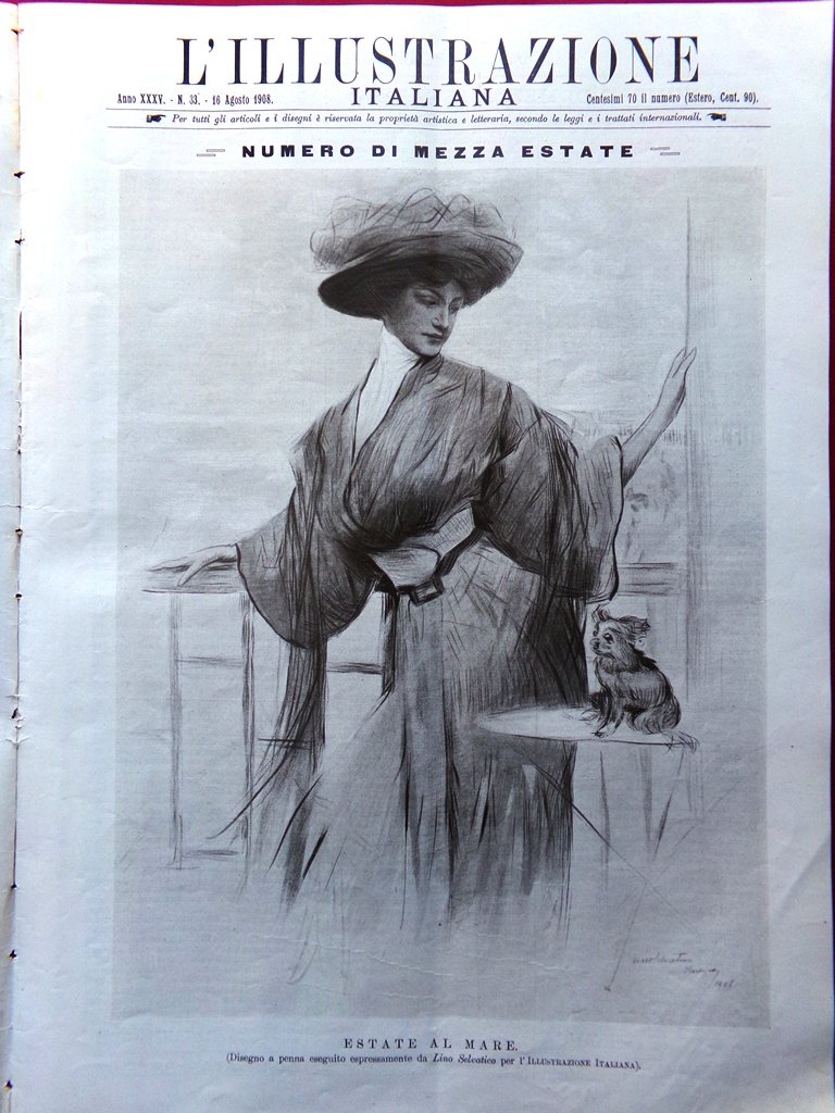 L'illustrazione Italiana 16 Agosto 1908 Rudinì Cervino Chiarini Lago di … | Immagine principale