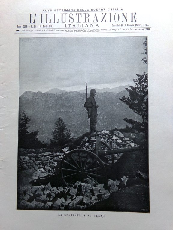 L'illustrazione Italiana 16 Aprile 1916 WW1 Trentino Destree Aumento dei …