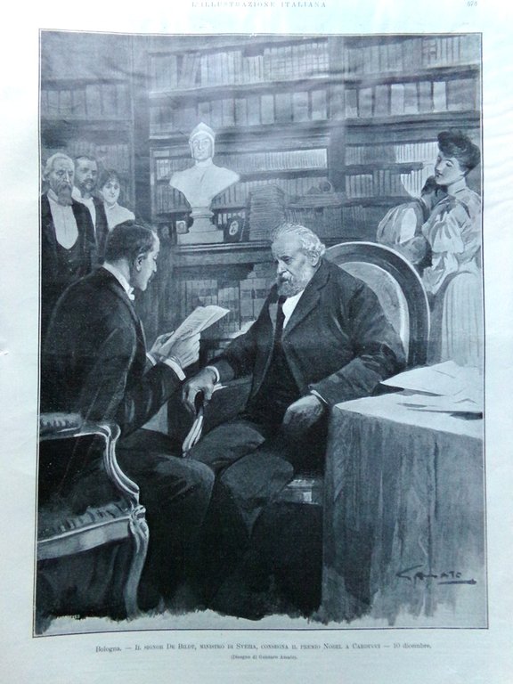 L'Illustrazione Italiana 16 Dicembre 1906 Nobel Carducci Cayal Roosevelt Marconi