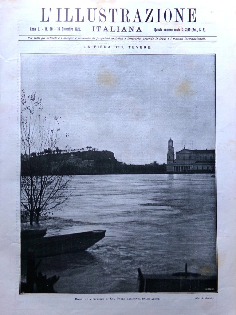 L'Illustrazione Italiana 16 Dicembre 1923 Diga Gleno Piena Tevere Gabès …