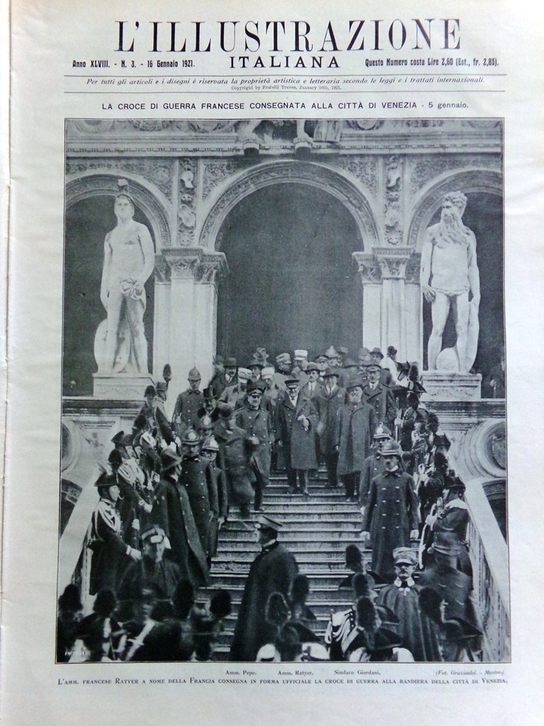 L'Illustrazione Italiana 16 Gennaio 1921 Battaglia Fiume Doria Nozze Bona …