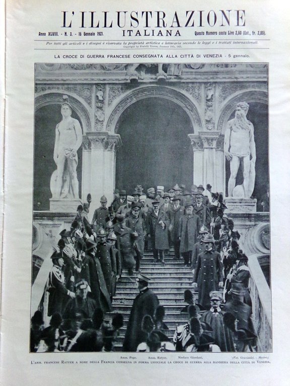 L'Illustrazione Italiana 16 Gennaio 1921 Battaglia Fiume Doria Nozze Bona … | Immagine Gallery 1