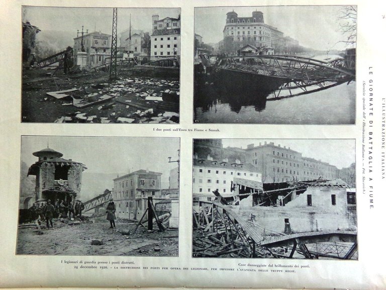 L'Illustrazione Italiana 16 Gennaio 1921 Battaglia Fiume Doria Nozze Bona …