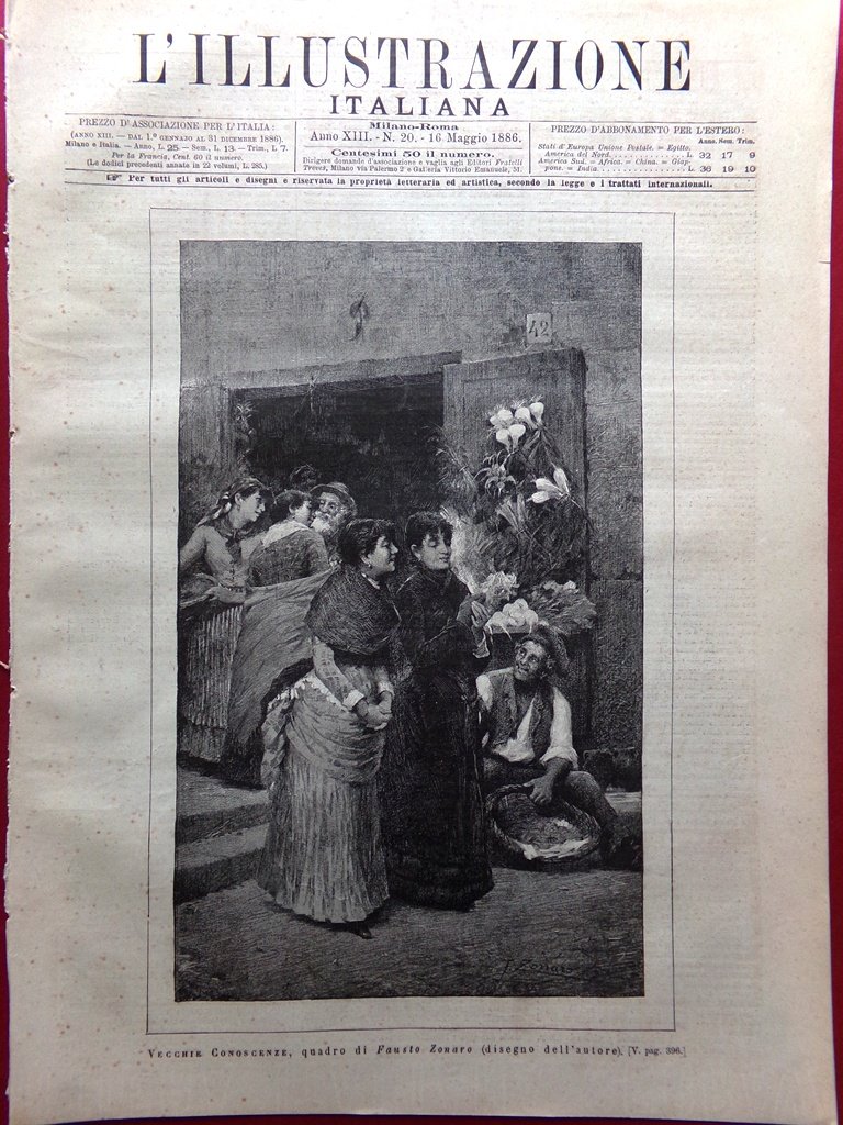 L'Illustrazione Italiana 16 Maggio 1886 Ghetto Roma Duomo Milano Cavour … | Immagine principale