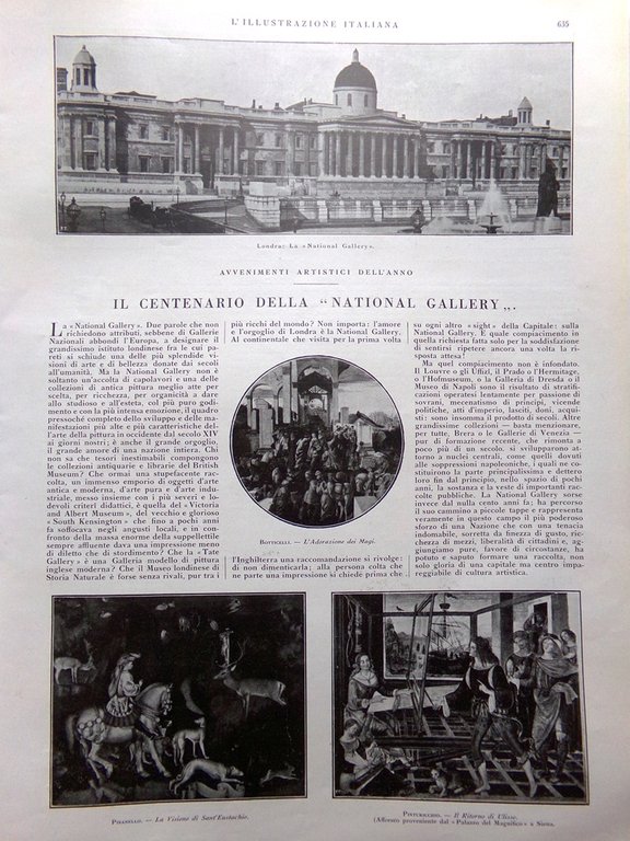 L'Illustrazione Italiana 16 Novembre 1924 National Gallery Vaticano Cavalleria | Immagine Gallery 3