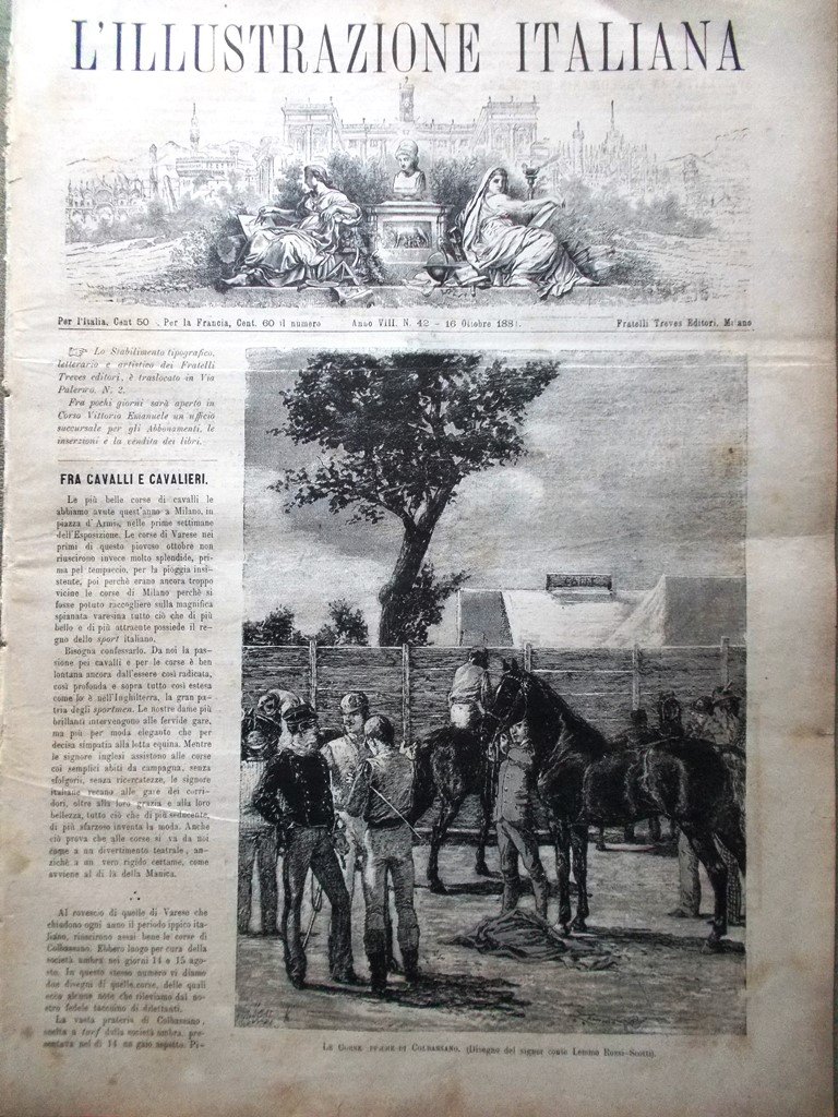 L'Illustrazione Italiana 16 Ottobre 1881 Catastrofe Elm Croce Colbassano Palermo